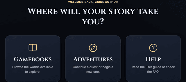 Choose-Your-Own-Adventure Builder — Homepage screenshot
